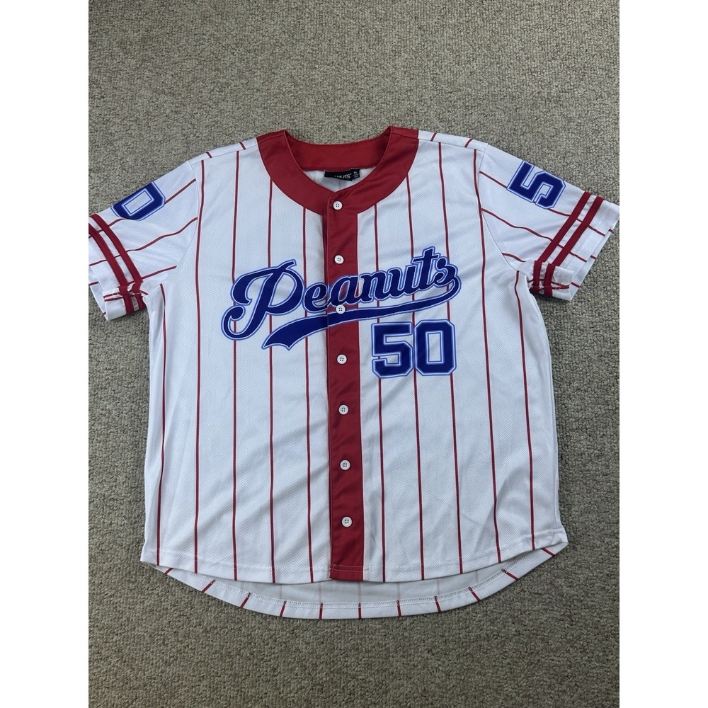 Peanuts Good Grief Athletic Club Snoopy #50 Men's Baseball Jersey Size XL